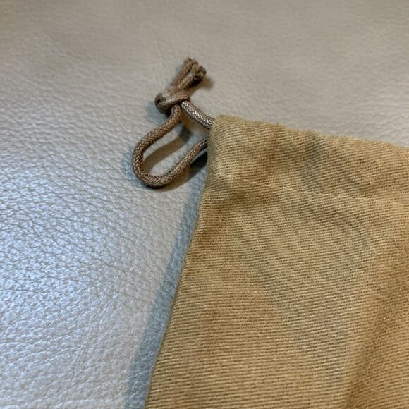 GUCCI Dust Bag Authentic Travel Storage Brown Drawstring Pouch Gold Logo 8”x16” - Picture 6 of 8